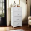 Dresser with 4 Drawers - Fabric Storage Tower, Organizer Unit for Bedroom, Living Room, Hallway, Closets - Sturdy Steel Frame 4