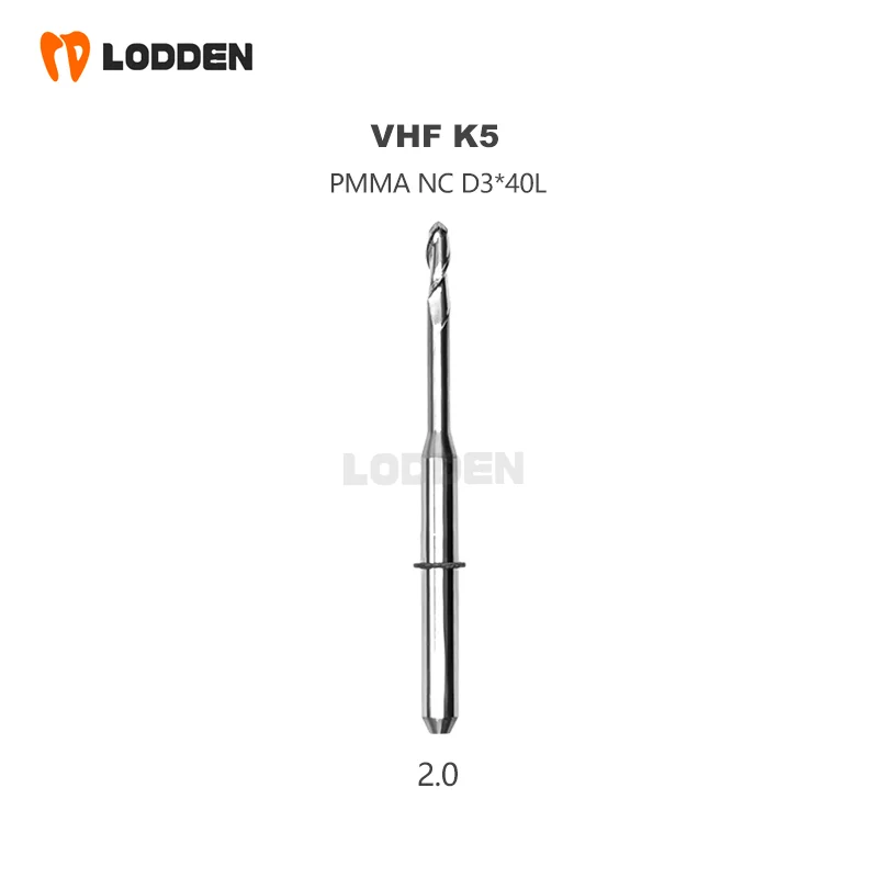 LODDEN VHF K5 Zahnbohrer Fräsen für Zirkonoxid PMMA Single Cut Dental Lab Schleifen Diamantbeschichtung D3 CAD CAM Fräsen Bohrer – Detail 11