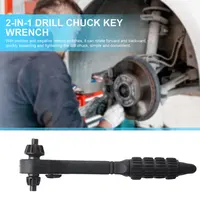 2 In 1 Drill Press Chuck Key Wrench Universal Ratcheting Wrench Dual-use Drill Press Clamping Tool for Tightening Loosening 2