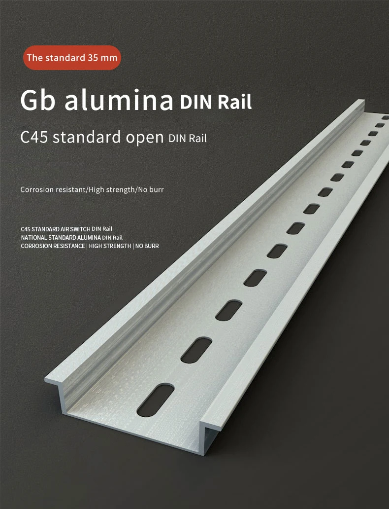 GEYA Guide Rail Aluminum Universal Type 35mm Slotted DIN Rail Long 10cm 20cm 30cm Thickness 1mm Universal Type din rail