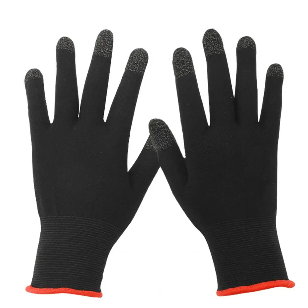 Breathable Gaming Gloves Breathable Lightweight Gaming Touch Screen Gloves for Mobile Games Sweat-proof Warm 2 Pairs