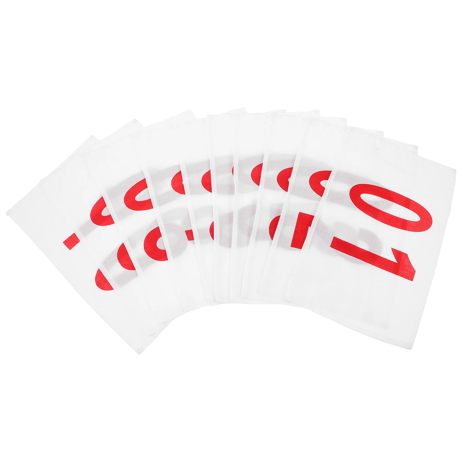 10 Sheets Bibs Running Number Polyester Cotton Race Plate Competition Supplies Sports Game Portable