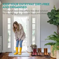 Shoe Drip Tray - Waterproof Indoor or Outdoor Welly Boot Storage Tray - Shoe Mat for Wellies, Muddy Boots, Rain Boots 1