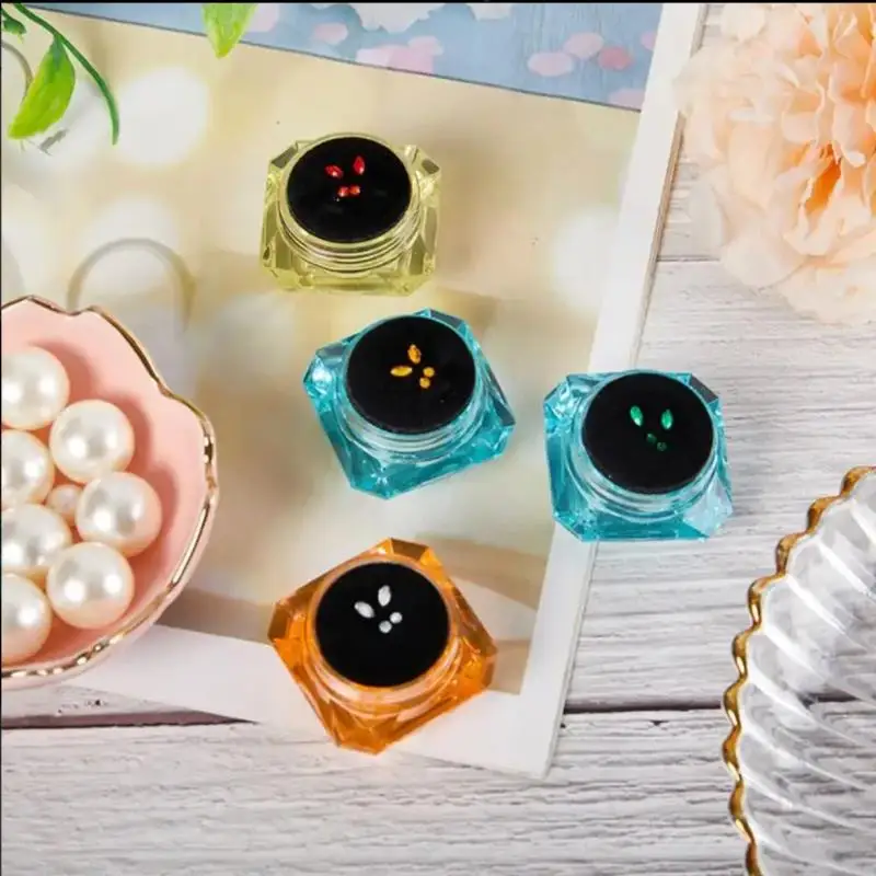 4 PC 치과 크리스탈 패션 이빨 보석 상자 치아 보석 장식과 아름다움 다이아몬드 치아 보석 장식품
