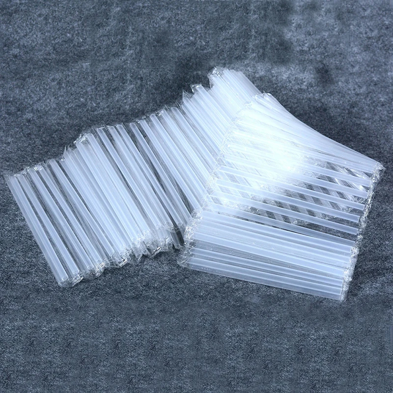 DIY Plastic Straw Disposable Short Transparent Pointed Head Thin Drinking Straw Commodity Kitchen Accessories 500Pcs
