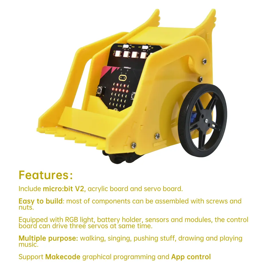 Keyestudio Micro:Bit V2 Robot Car Kit for MicroBit Smart Robot Car STEM Programmable Electronic Study Kit Kids Educational Toys image 5