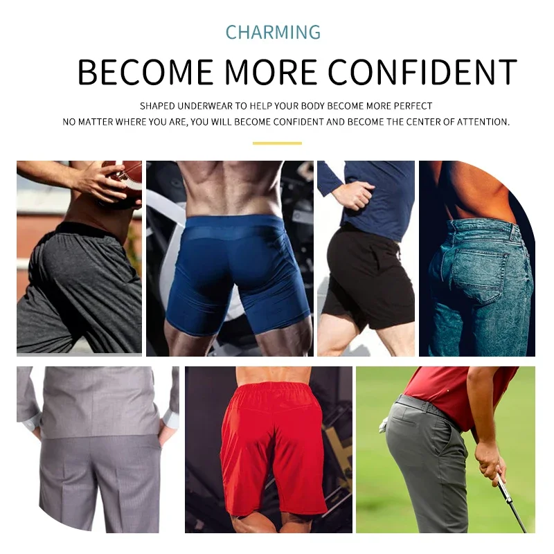 Men's Padded Butt Lifter Shapewear Boxers