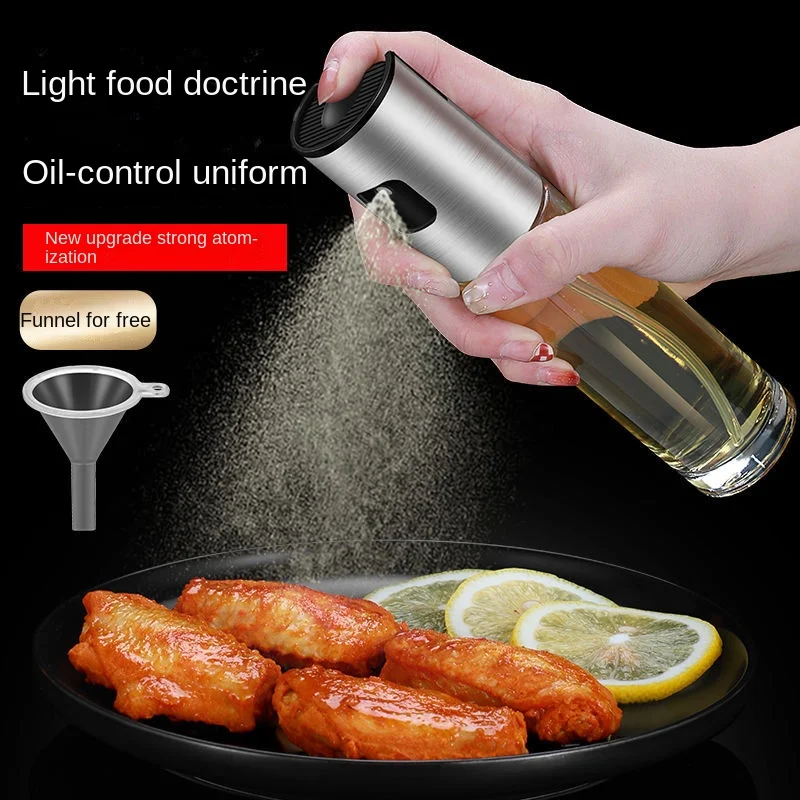 Spruzzatore di olio per pentole Spray per cucinare flacone Spray Barbecue friggitrice ad aria multifunzione in vetro pentola per olio da forno ad alta pressione