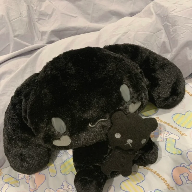 Hot Sanrio Kawaii Black Cinnamoroll Plush Toys Stuffed Animal Soft Cute Doll Room Decoration Pillow Plushies Kids Birthday Gift