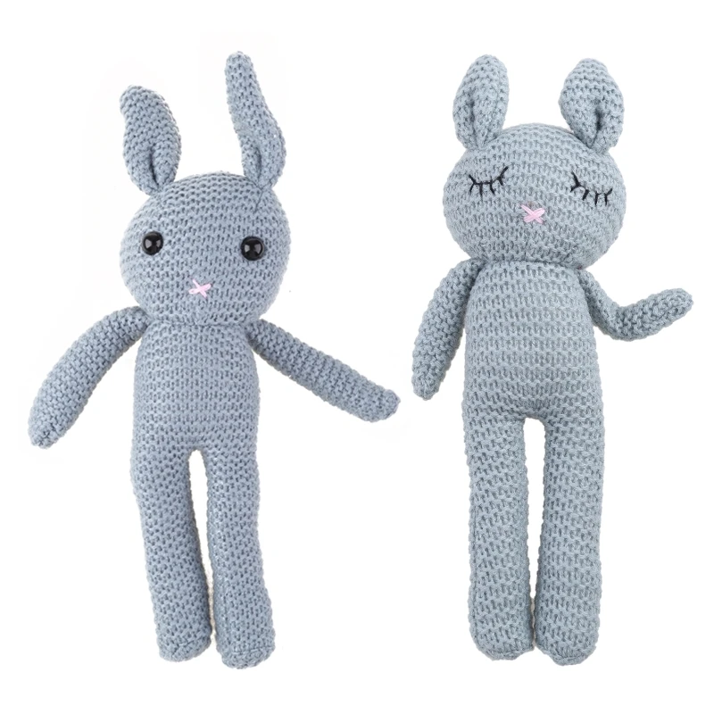 

Q0KB 20 см обнимашка для куклы, мини-вязаный крючком кролик, мягкая игрушка, ПП, хлопковый наполнитель, одиночество, комфорт,