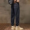 Bright Line Decoration Autumn Elastic Daily Cargo Jeans Men All-match Trousers Trendyol Loose Elastic Waist Comfortable Pants 5