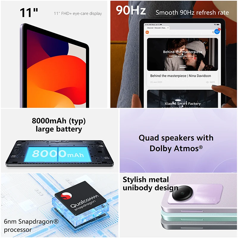 Xiaomi Redmi Pad SE Redmi Tablet Computer 11 Display, Snapdragon 680,  128GB/256GB, FHD 90Hz, Global Version, 8000mAh Battery From Mi668, $180.28