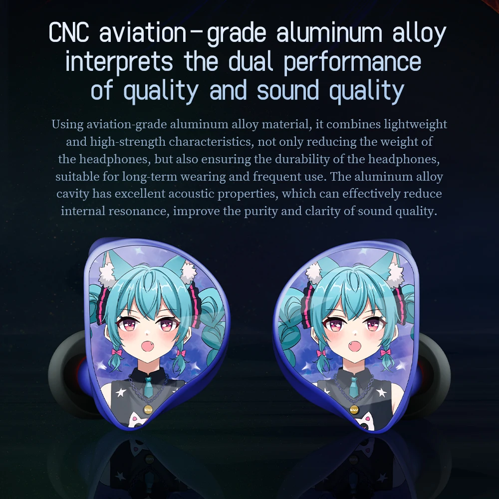 CVJ-NEW ARIA Earphone High-Performance Nano-Crystal Coated 10MM Dynamic Driver IEMs for Audiophiles 6