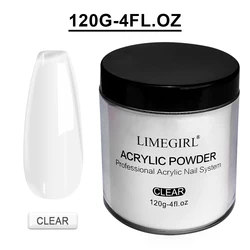 Acrylic Powder Nail Art Set - 3 Color Collection (Clear, Pink, White) for Manicure Design and Decoration (Clear)