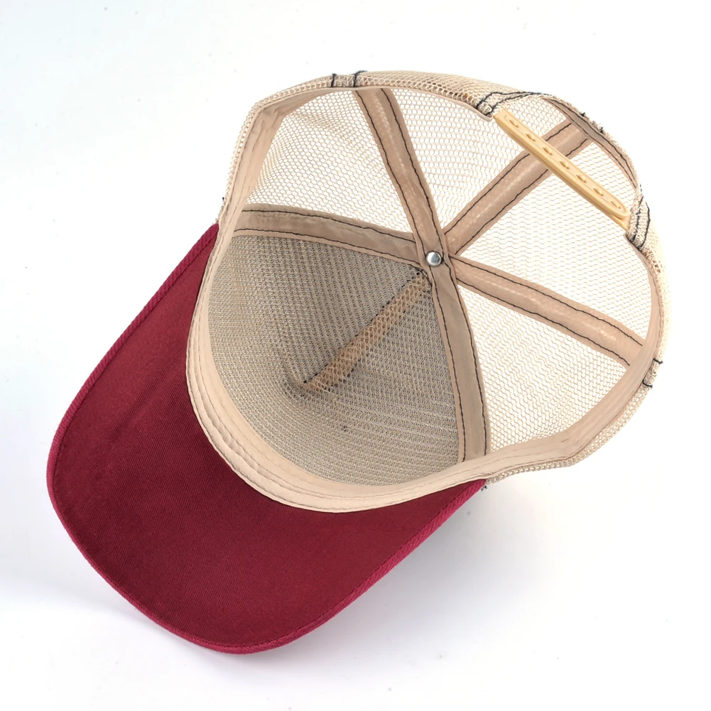 Breathable Mesh Baseball Cap Men Women Trucker Caps Snapback Hip Hop Bone Casquette Cow Patch Four Season Hats