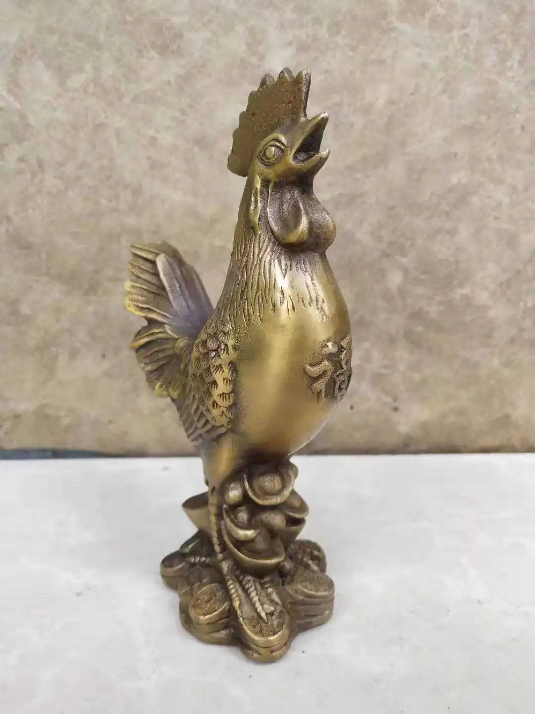 

Bronze collection pure copper rooster exquisite craftsmanship pulp moisturizing home