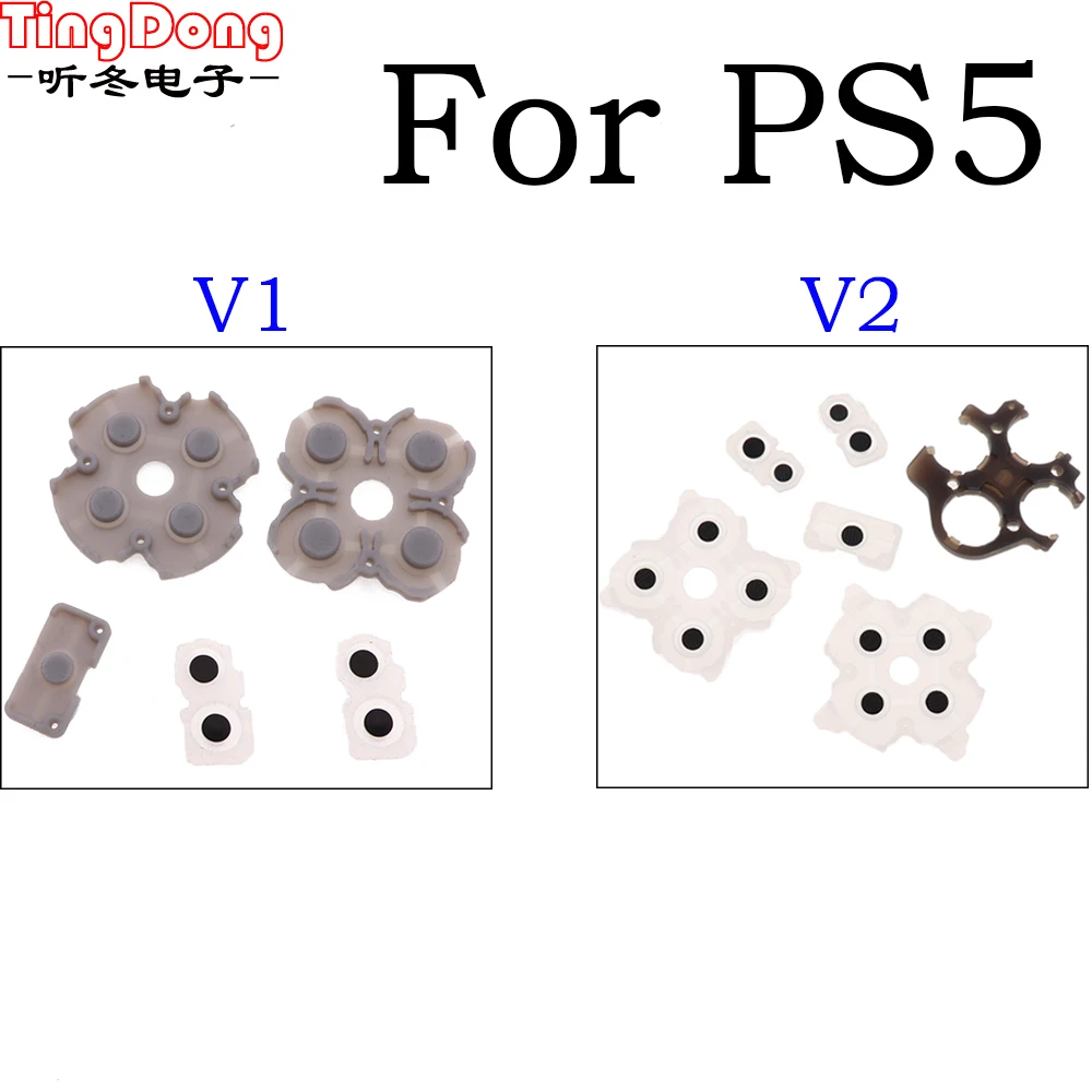 Originale E Oem V 1 V2 Per Ps5 Guarnizione In Gomma Conduttiva Parte Di Ricambio L R Pulsante Abxy Per Controller Ps5 D-Pad