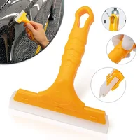 Auto Water Blade Squeegee Car Window Windshield Water Wiper Scraper Long Handle Mirror Glass Cleaning Silicone Squeegee
