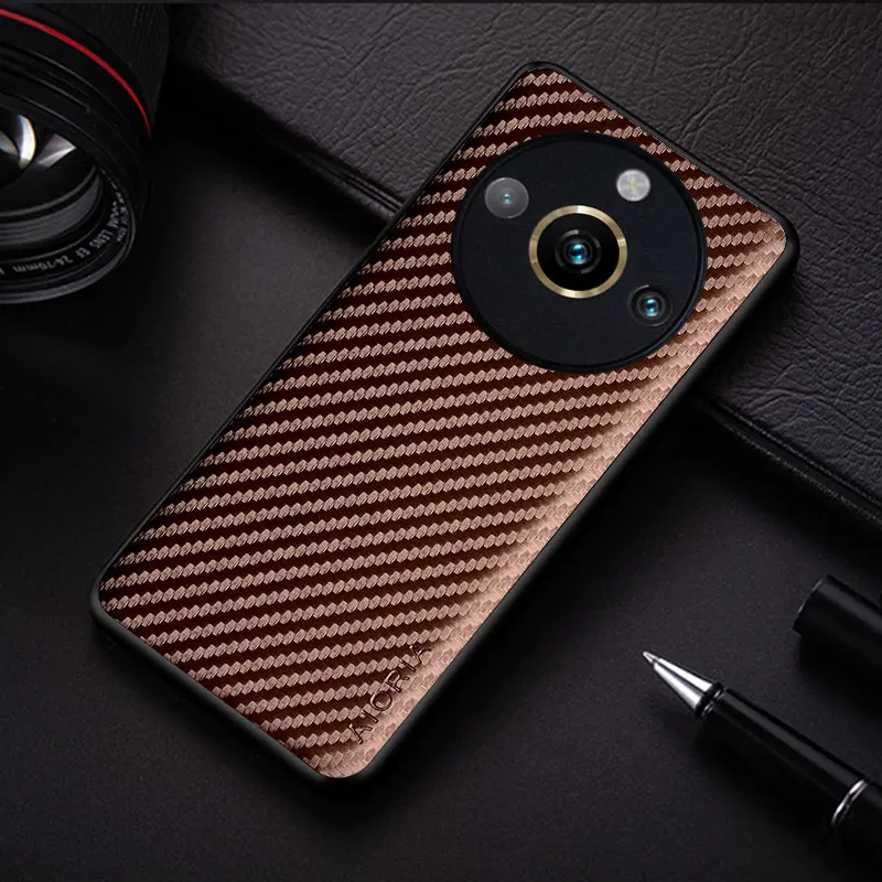 Carbon Fibre Shockproof Slim Non-Slip Full Body Protective Phone Case