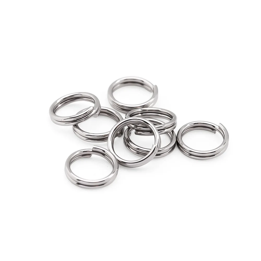 100pcs/lot 5-110mm Stainless Steel Open Double Jump Rings For