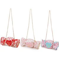 Kawaii Dot Candy Design Girl Handbag and Purse Sweet Lolita Daily Clutch Chain Crossbody Messenger Bag Sugar Shaped Shoulder Bag 2