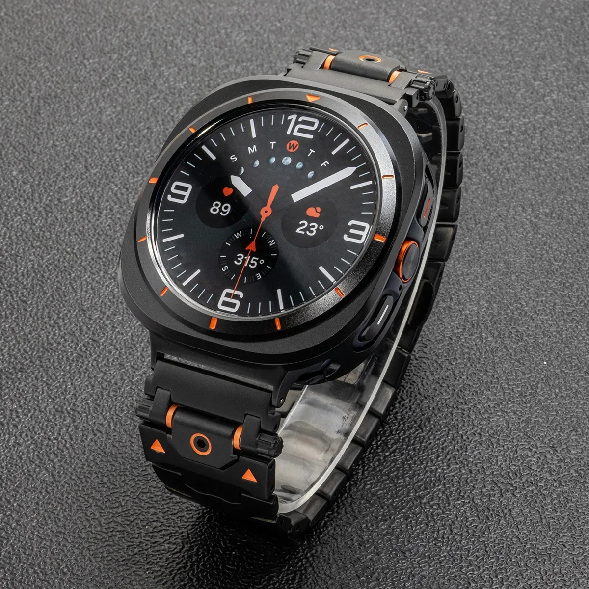 Luxury Stainless Steel Strap and Aluminum Alloy Case for Watch Ultra, Men's Metal Protective Watchband
