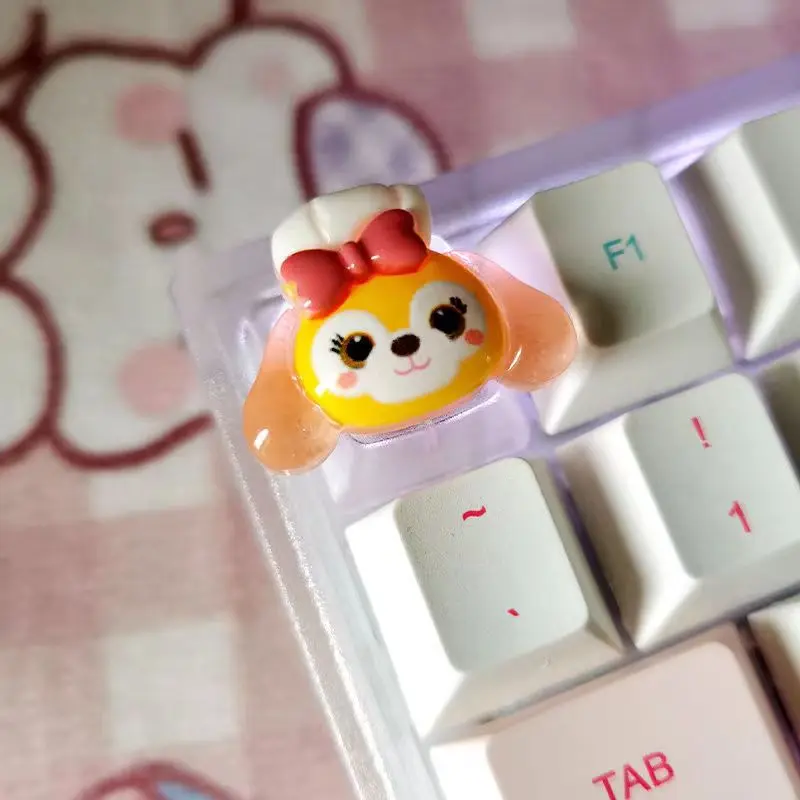 Cute Translucent Glitter Keycaps GeeKey Caps