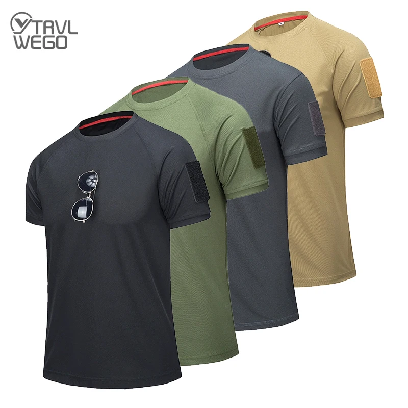 Sport T Shirt Men's Summer Breathable Quick Dry Tees Solid Basic T-shirts Round neck Hiking Camping Running Cycling