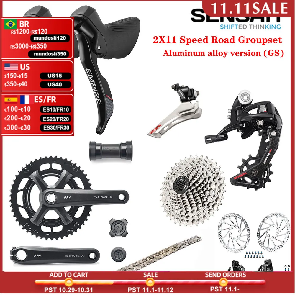 11 Speed Sensah Empire Pro Groupset SENSAH EMPIRE PRO Carbon Fiber