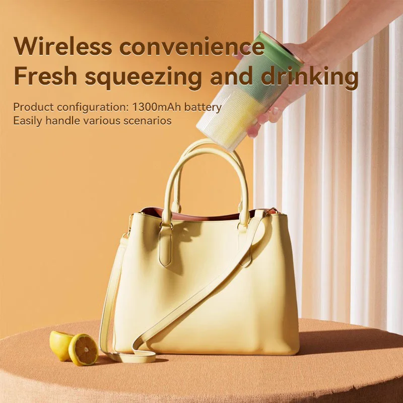 Portable Electric Rechargeable Fruit Blenders Multifunctional Automatic Fruit Squeezer Lightweight For Home And Dormitory Use 2