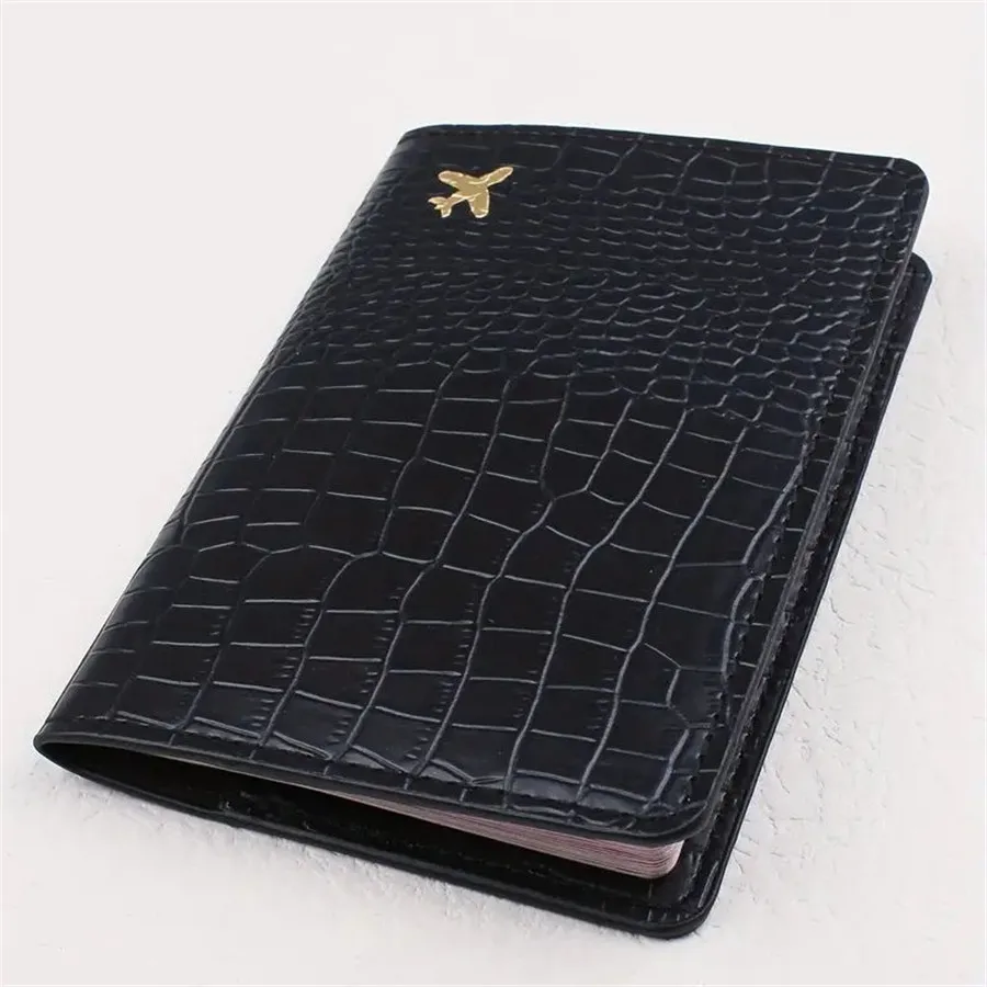 1PCS PU Leather Passport Cover Case Holder  Wallet Card Holder Plane Lightweight Fashion Travel Accessories For Flight