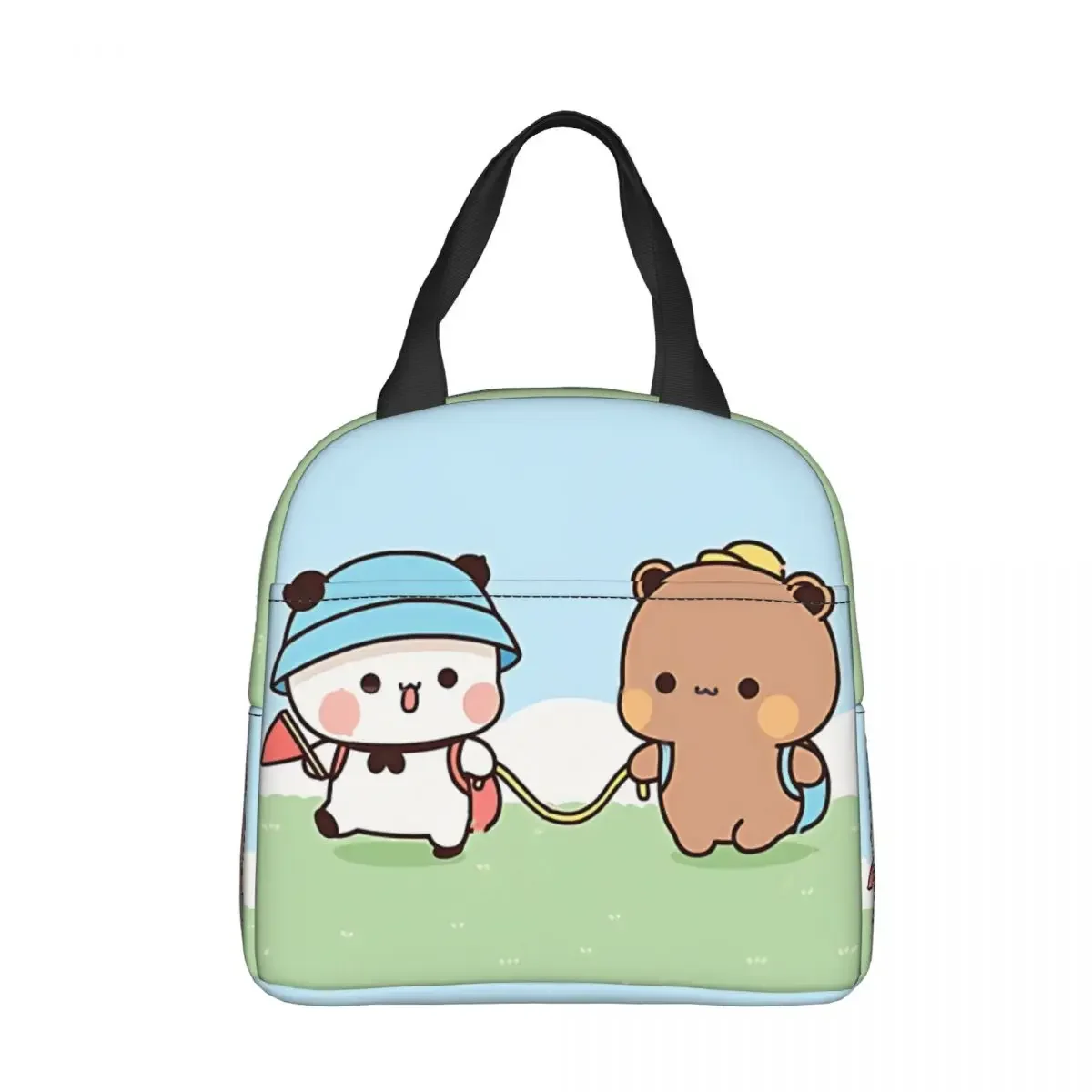 

Couple Picnic Oxford Cloth Portable Bags Bubu and Dudu Anime School Trip Lunch Hiking Debris Cooler Food Handbags