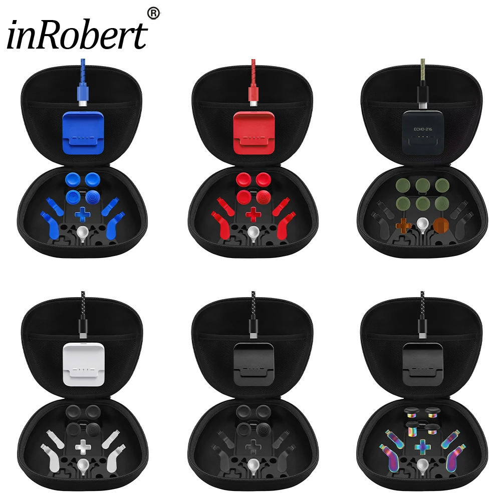 Bolsa de transporte para controle xbox elite série 2, capa protetora, bolsa de armazenamento portátil, suporte de carregamento interno, cabo, botões de metal