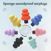 4pcs/set Convenient Silicone Ear Plugs Noise Proof Earplug Comfortable for Sleeping Noise Reduction Accessory 2