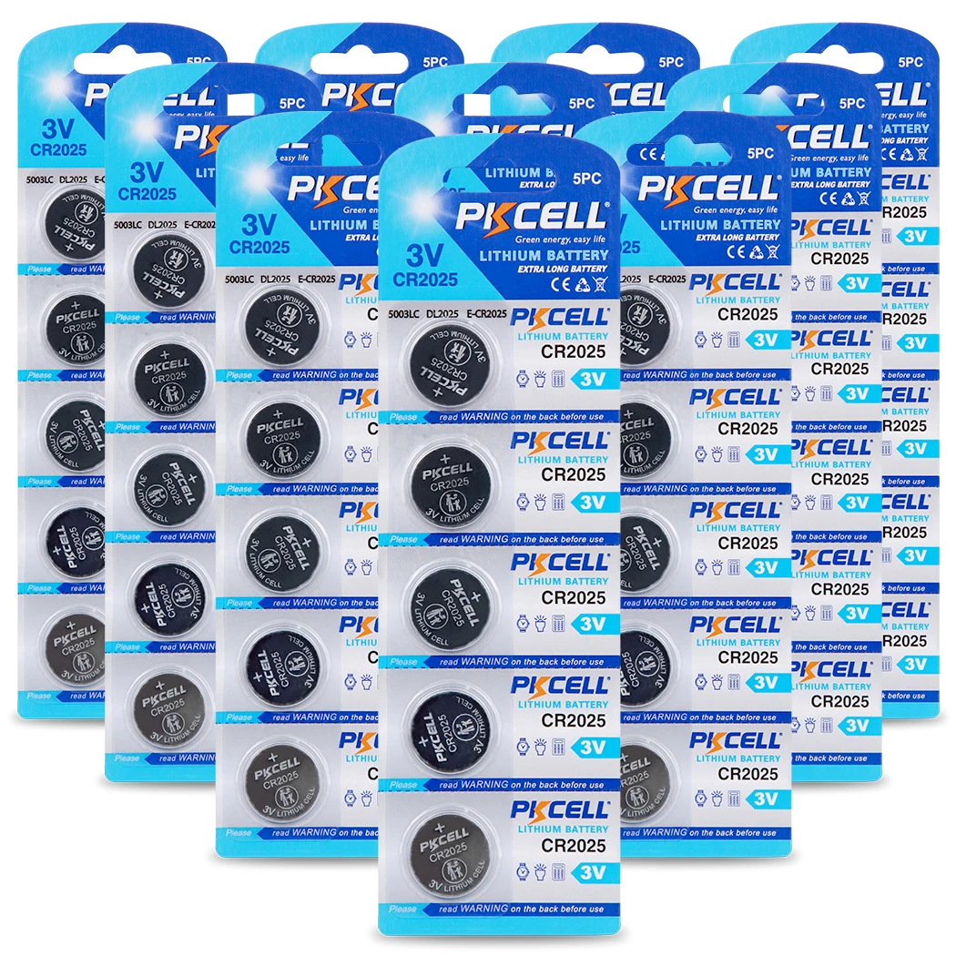 50Pcs 150mah CR2025 3V Lithium Battery DL2025 BR2025 KCR2025 For Car Remote  Control Watch Motherboard Scale Button Coin Cells _ - AliExpress Mobile