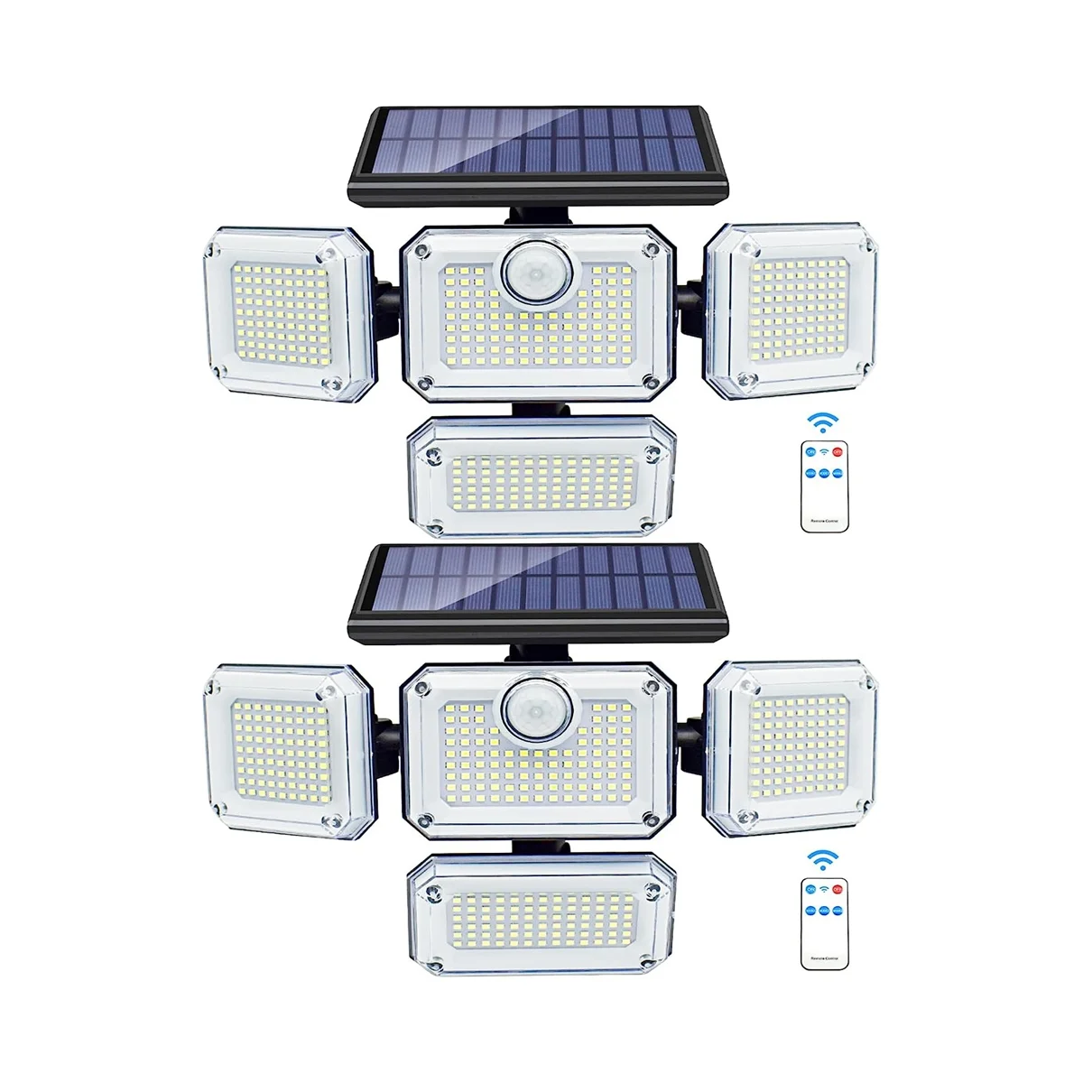 

Solar Lights Outdoor Motion Sensor 333 LED Flood Lights, Solar Powered Security Lights Outside, with 2 Remote Controls