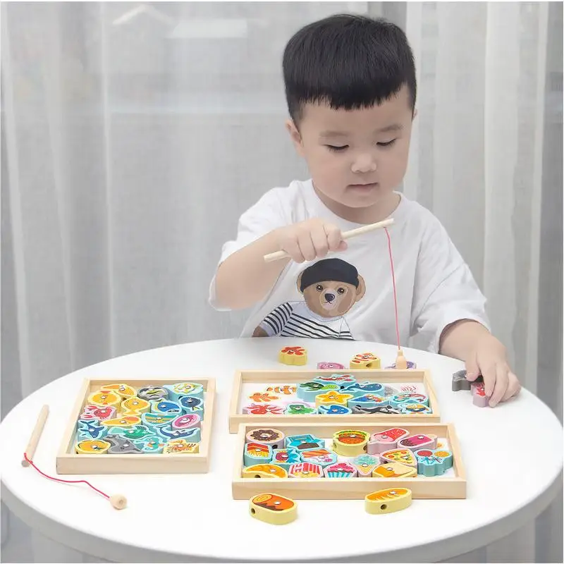 Fishing Educational Toys Child-Friendly 2-in-1 Fishing Game For Kids  Toddler Fishing Game Children's Magnetic Fishing Toys Gift
