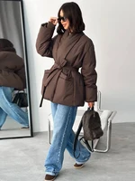 Vintage épaissir fausse fourrure laine veste femmes mode à capuche fermeture éclair poche lanterne manches manteau hiver femme vêtements d'extérieur quotidiens 5