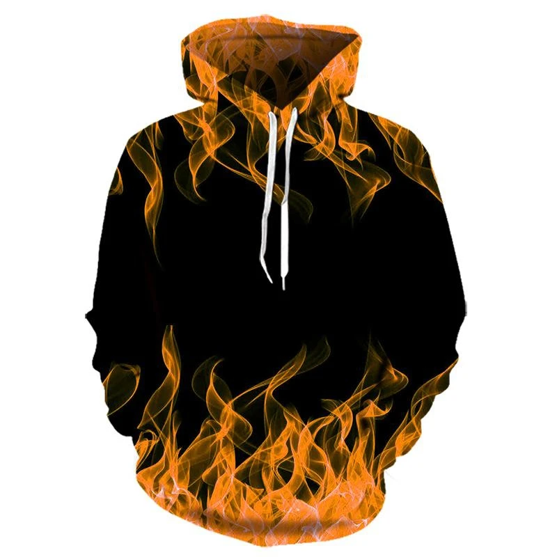 2022 new colorful blue flame hoodie 3D sweatshirt men/women hooded autumn and winter funny coat mens clothing jacket hoodies cool hoodies