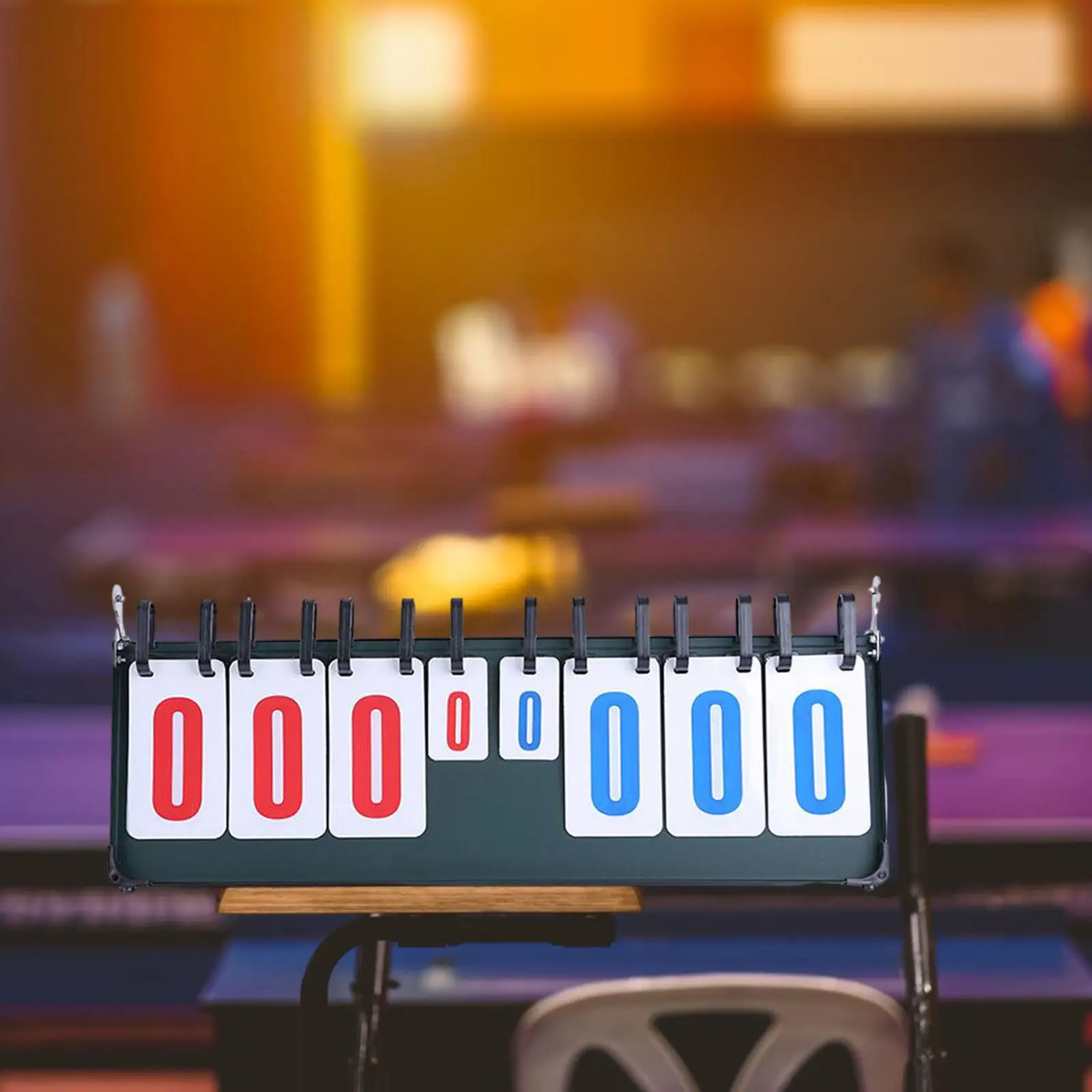 

Flip Scoreboard Flip Score Keeper 8 digits Tabletop Score Flipper Flip Score Board for Badminton Table Tennis Track and Field