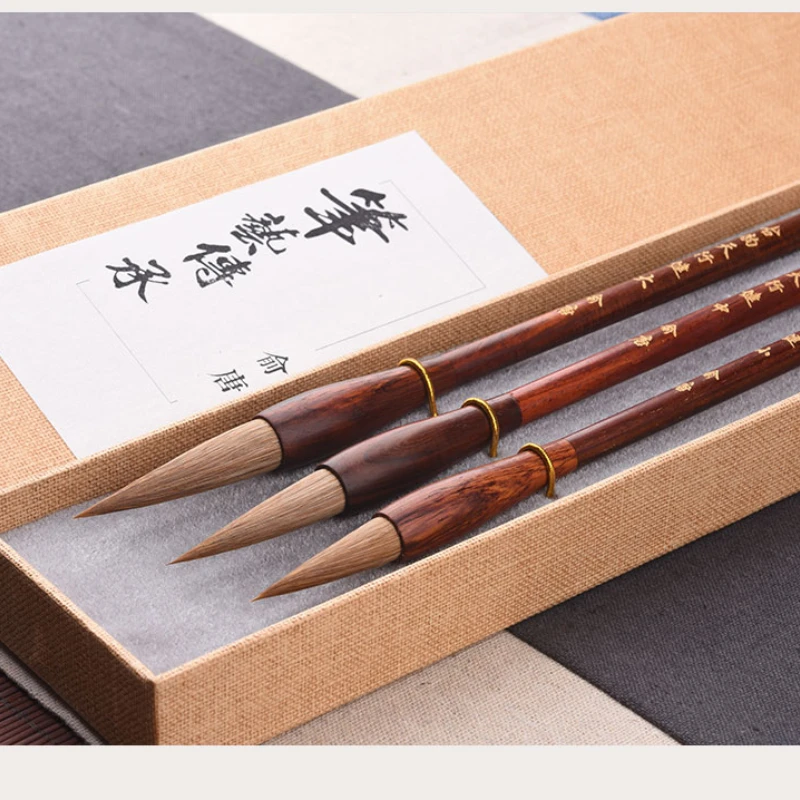 rosewood-penholder-weasel-hair-brush-pen-chinese-calligraphy-brushes-calligraphy-painting-brush-regular-script-writing-supplies