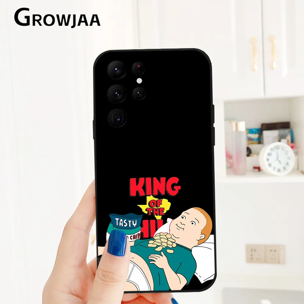 Funny K-King Hill Bobby Phone Case For Samsung Galaxy S25 S24 S22 S23 Ultra S21 S20 Plus 5G Protective Silicone Funda