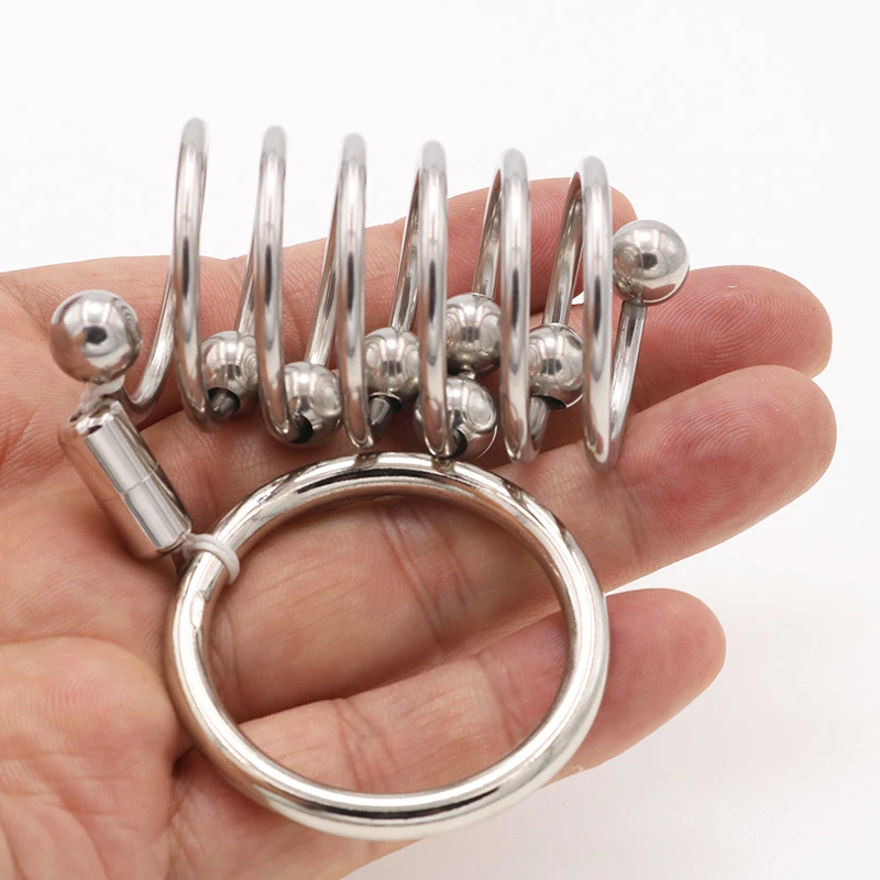 

Bdsm Sex Toys Penis Enlarger Stainless Steel Multiple Beads Sleeve For Penis Cock Rings Erotic Games For Couples Goods For Men