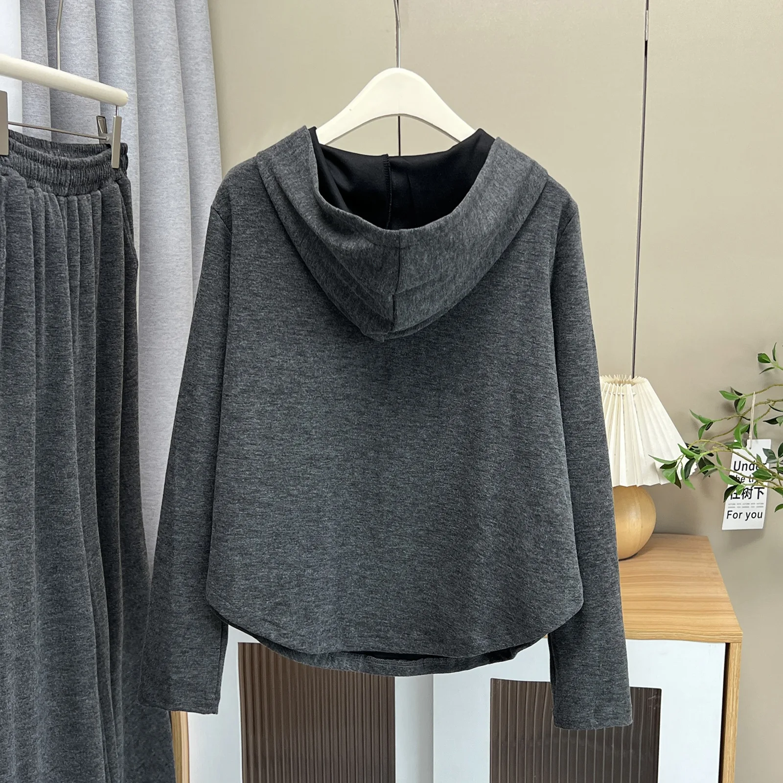 XXXXL Fashion Plus Size Women's Sets Autumn New Style Casual And Sporty Hooded Top And Long Pants Two Pieces Set