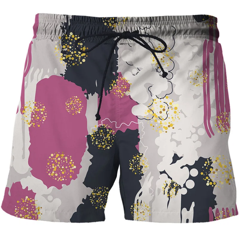 

Summer Y2k Psychedelic Short Pants Women Men 3D Printed Fashion Swim Trunks Beach Shorts Skateboard Sport Casual Loose Shorts