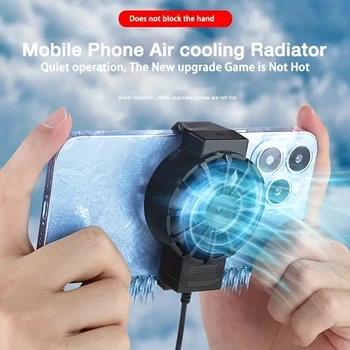 Raffreddatore portatile per telefono, ventola di raffreddamento per telefono, controllo della temperatura del dispositivo, design compatto
