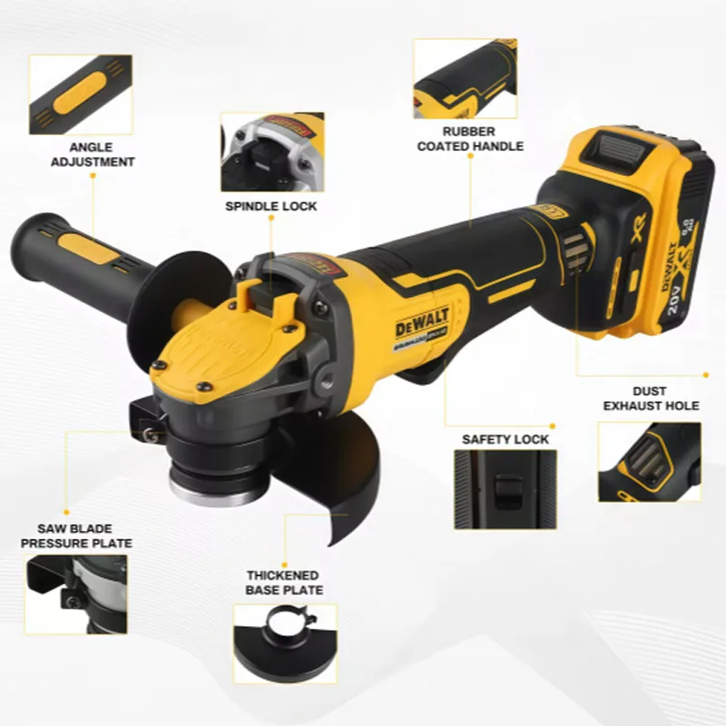 DEWALT DCG416 20V 전문가 및 DIY 사용자를 위한 브러시리스 무선 절단기 다양한 연삭 및 절단 작업에 적합
