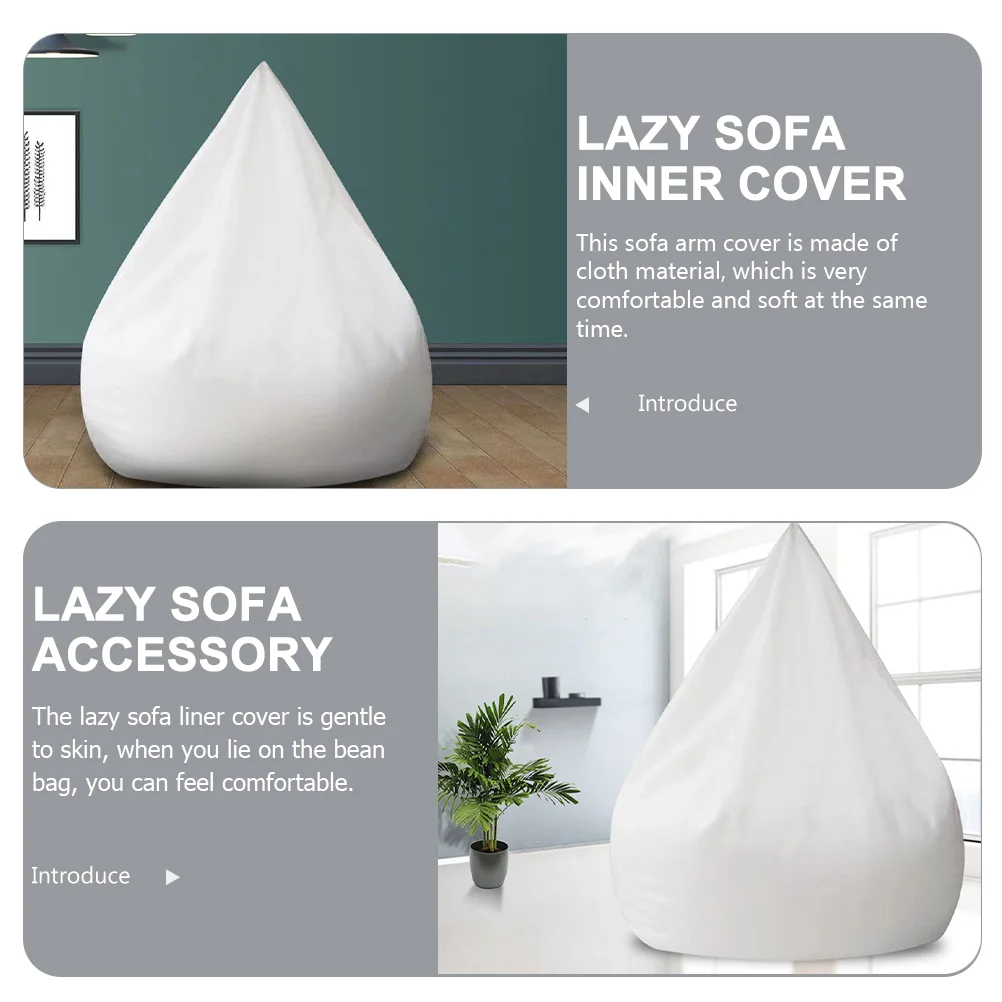 Lazy Sofa Liner Cover Inner Sleeve No Filler Replacement Bean Bag Particle Cloth Accessory