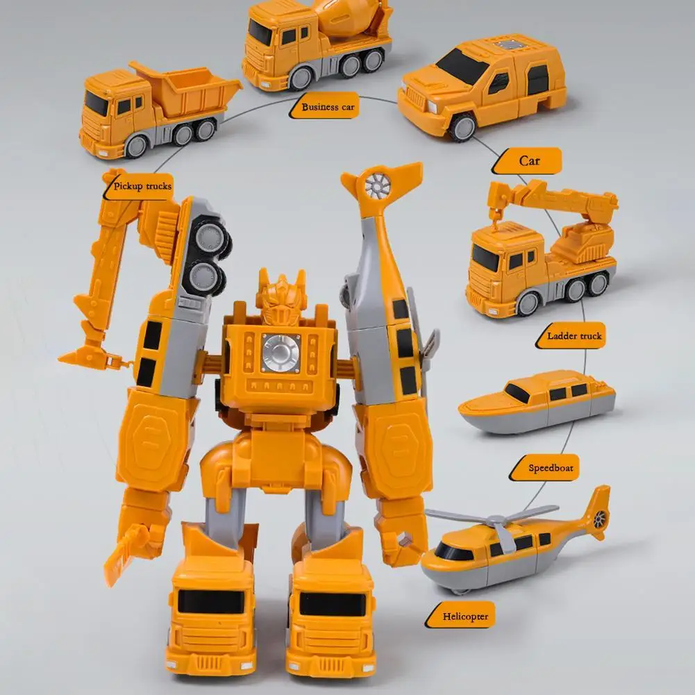 16/26/35pcs/set Magnetic Transformer Engineering Vehicle Assembly Playset Multi-functional Combination Transform Robot Toys 4