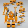 16/26/35pcs/set Magnetic Transformer Engineering Vehicle Assembly Playset Multi-functional Combination Transform Robot Toys 4